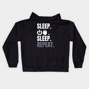 Sleep Turn Off Alarm Clock Repeat Kids Hoodie